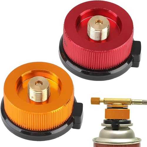 SANTUO 2Pcs Gas Adaptor Portable Gas Refill Adapter Stove Connector for Camping Stove and Camping Gas Butane Canister to Screw Gas Cartridge