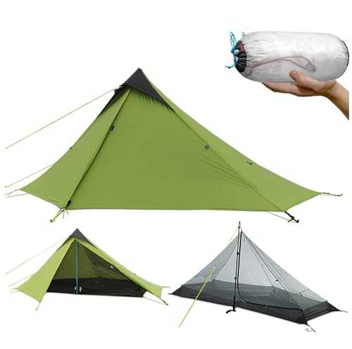 Ultralight Tent 3-Season Backpacking Tent for 1-Person Camping, Trekking, Kayaking, Climbing, Hiking, Weighing in at only 2 pounds for The Tent