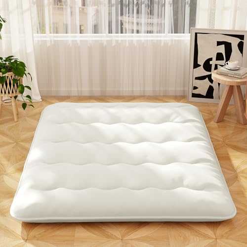 MZBDYYF Japanese Floor Mattress, 10cm Thick Futon Mattress Tatami Mat Sleeping Pad with Carry Bag and Washable Cover, Foldable Roll Up Mattress for Lounger Bed Dorm Camping