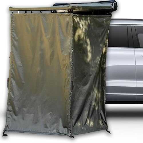 Shower Tent Awning with Roof, Car Awning Shower Room Rooftop Tent, Car Camping Changing Room Shower Tent, Oxford Cloth And Waterproof, Pop Up Car Side Instant Tents for Car Roof, Camping