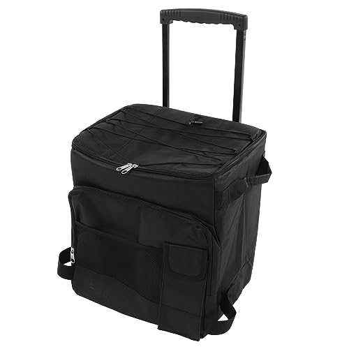 43L Large Rolling Cooler Wheeled Cooler Rolling Cooler Rolling Cooling Bag with Wheels and Handle for Picnic Camping