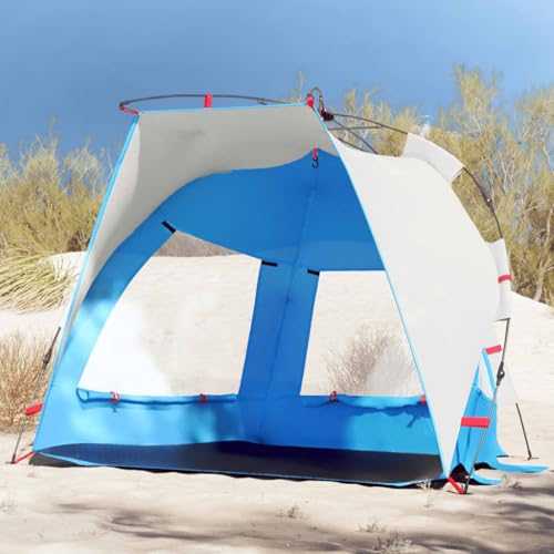 Homgoday Beach Tent 2 Person Waterproof Quick Open Blue Folding Gazebo Garden Tent for Camping, Parties, Weddings, Terrace, Patio, Outdoor, Beach Pergolas Type2