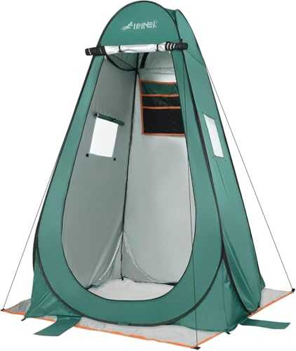 Toilet Tent, FIRINER Pop Up Shower Tent Anti-UV for Outdoor Changing Dressing Fishing Bathing Storage, Camping Privacy Tent with Window Portable Carrying Bag