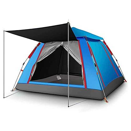 MQQ 3-5 People Waterproof Tent Automatically Open Camping Folding Tent Double Waterproof，UV Protection Mountaineering Camping Open Instant Pop Up Tents