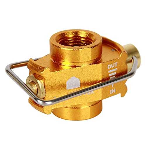 Clickinline Camping Gas Saver Plus Gas Converter Shifter Refill Flat Tank Conversion Adapter Camping Gas Adapter Valve,Golden