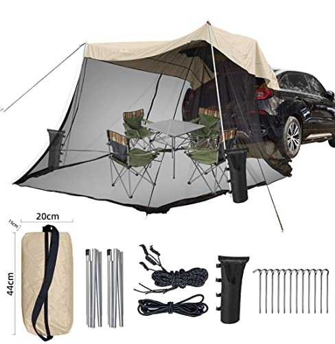Sport Tent Detachable Awning Tailgate Shade Car,Waterproof Car Rear for Various SUV Travel Camping 4 Persons with Screen Room