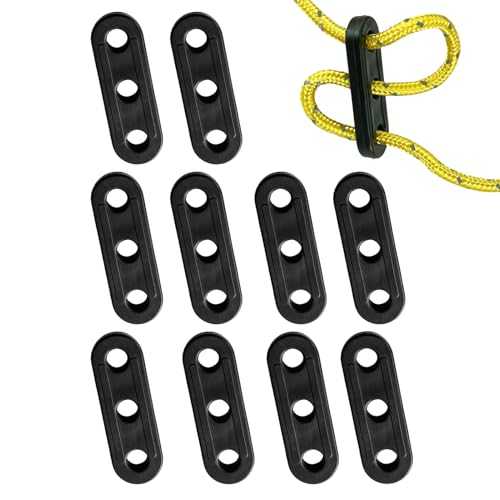 Tent Wind Rope Buckle, Luminous Tent Guyline Runners Sliders, Camping Awning Guy Rope Tensioners, 10-Piece, Windproof & Secure for Tents, Tarps, Canopies, Awnings, and Sun Shelters