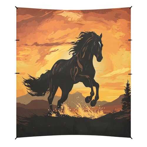 Camping Sun Shelters Black Horse in Sunset Beach Canopy 126 * 110.2in