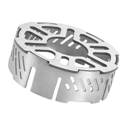 Camping Stove Windproof Ring Outdoor Gas Stove Front Shield Stainless Steel Stove Windshield Windproof Gas Stow Black
