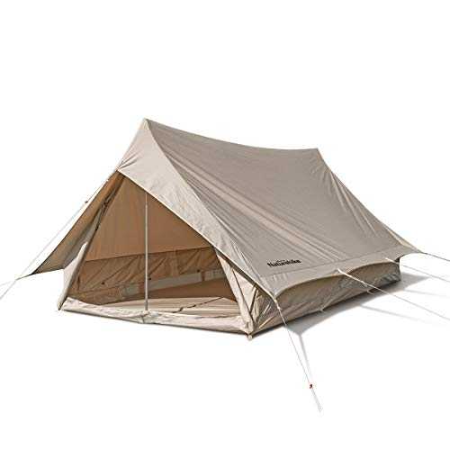Naturehike House Camping Tent for 2 Person Waterproof Windproof Lightweight Tent Small Pack Size Family Cotton Tent for Festival Camping Travelling Trekking Garden