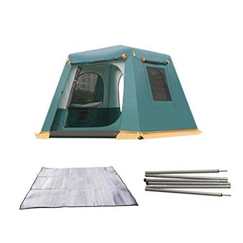 LLSS Tent Windproof Waterproof Camping Tent Appearance Green Camping Tent Portable Travel Equipment Can Accommodate 2-3 People Suitable Compatible with Three Seasons