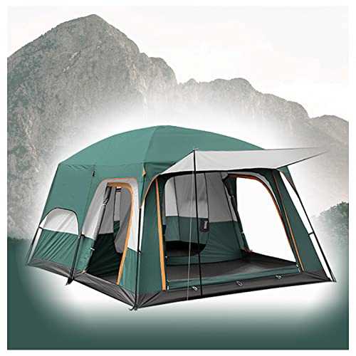 JUJNE Pop Up Tents Camping 5 to 8 Persons Sunscreen,Two Bedrooms and One Living Room Camping Tenta Light and Practical Stand Up Tents for Adults Ideal for Camping in the Garden