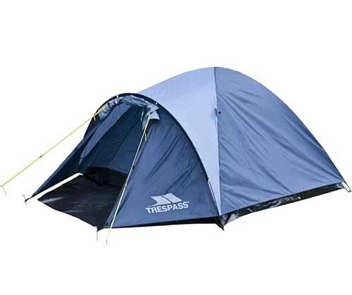 Trespass Ghabhar 4 Man Waterproof Double Skin Camping Tent, ‎One Size (UUACTTD10003)