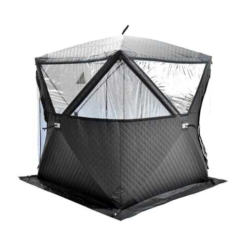 Ice Fishing Shelter, Thick Warm Camping Canopy Ice Shanty with Ventilation Hole Portable Ice Fishing Tent for Camping Hiking Fishing