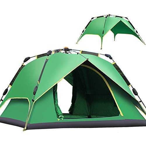 Qis.GH Outdoor Camping Tent - 3~4 Man Tent Screened Entrance, Automatic Tent, Multi-Person Automatic Rainproof Tent Camping Field Camping Family Leisure Tent