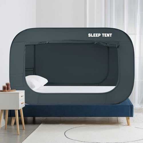 Bed Canopy Bed Tent Dream Tents Autism Shelter Cabin Indoor Sleeping Tents Privacy Warm Breathable Pop Up Twin Size Double Door with Mosquito Mesh Window for Kids and Adult (Navy Blue)