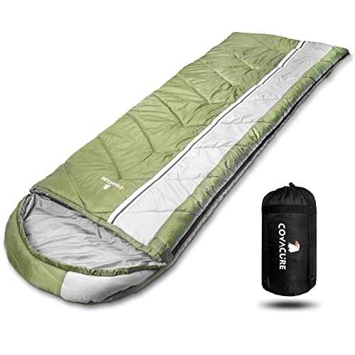 COVACURE Sleeping Bag, 220 * 80cm 80GSM Cotton Sleeping Bags for Adults Kids, Lightweight, Waterproof Indoor & Outdoor Sleeping Bags for Camping Hiking Backpacking