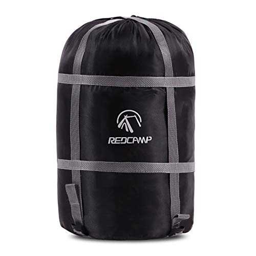 REDCAMP Sleeping Bag Stuff Sack, Black M, L, XL and XXL Compression Sack, Great for Backpacking and Camping