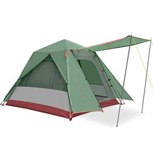 KAZOO Camping Tents 3 Person Waterproof Instant Tents 3 People Cabin Tent Easy Setup with Sun Shade Automatic Aluminum Pole