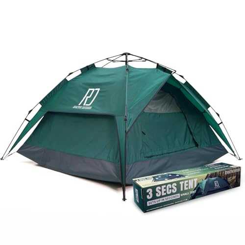 Reactive Outdoor Tent - 3 Second Tent - 3 Sec Instant Pop Up Tent - Easy and Quick Setup Camping Tent - 1 Person Setup Waterproof Double Layer Outdoor Camping Tent