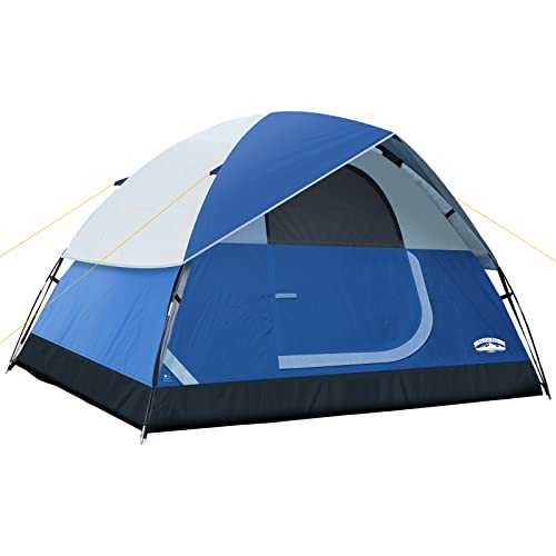 Pacific Pass 2/4/6 Person Family Dome Tent with Removable Rain Fly, Easy Setup for Camp Outdoor