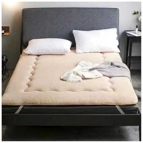 Japanese Floor Mattress Futon Mattress Roll Up Sleeping Pad for Guests Dormitories Camping Sofas Thicken Portable Foldable Futon Mattress Brown 90x200cm