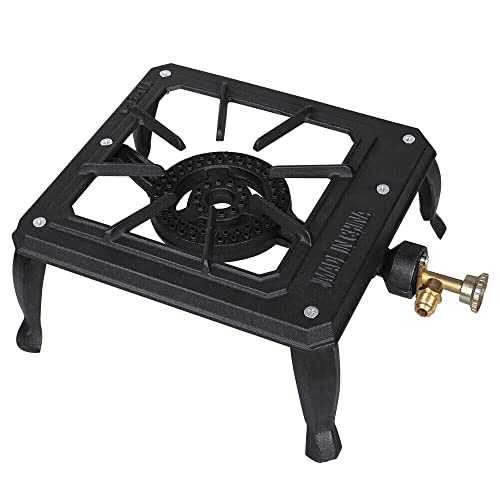 Single Portable Burner Cast Iron Propane LPG Gas Stove Outdoor Camping Cooker for Restaurant Catering Fishing