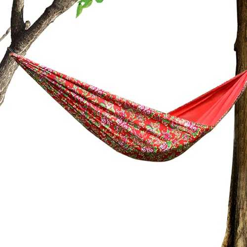 Double Hammock, 106 x 55 Inch Hammocks for Outside, Hiking Gear with Tree Straps and Carabiners for Outside Hiking Camping Beach Backpack Travel