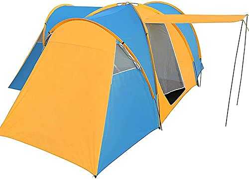 ATAAY Family Camping Tent Oversized Portable Tunnel Tent for 6-9 Person with 3 Sleeping Rooms and Sun Canopy Porch Waterproof Dome Tent with Carry Bag