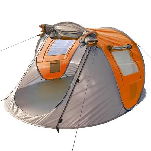 TENPLAY Pop Up Tent,2-4 People,190T Polyester,Waterproof2000mm,PU Coating,Automatic Setup,2Door,UV Protection,Lightweight,Portable Tent for Hiking,Picnic,Camping