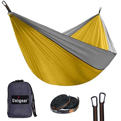 Unigear Camping Hammock 320 x 200cm for 2 Person, Portable Lightweight Parachute Nylon Double Hammock with Straps for Backpacking, Camping, Travel, Beach, Garden