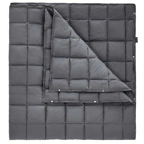 KingCamp Camping Blanket Ultralight Multifunctional Warm Outdoor Travel Blanket with Snaps Lightweight Sleeping Blanket for Hiking Picnic Home
