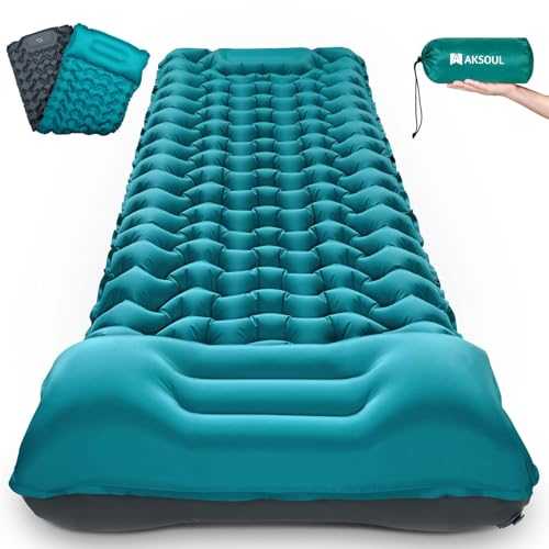 AKSOUL Self Inflating Sleeping Mat for Camping: 8-12CM Thickness Single Camp Mattress, Double Joinable Camping Inflatable Mat