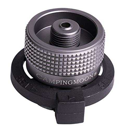 CAMPINGMOON Camping Grill Gas Stove Adapter(Vertical type), Input: Butane Canister, Output: EN417 Lindal Valve Z11