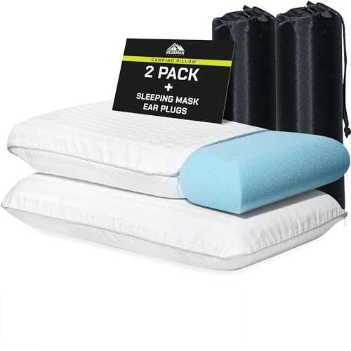 BOZEMAN OUTDOORS Camping Pillow 2 Pack — Camp Pillow, Backpacking Pillow — for Sleeping Bag & Hiking, Reliable & Comfortable