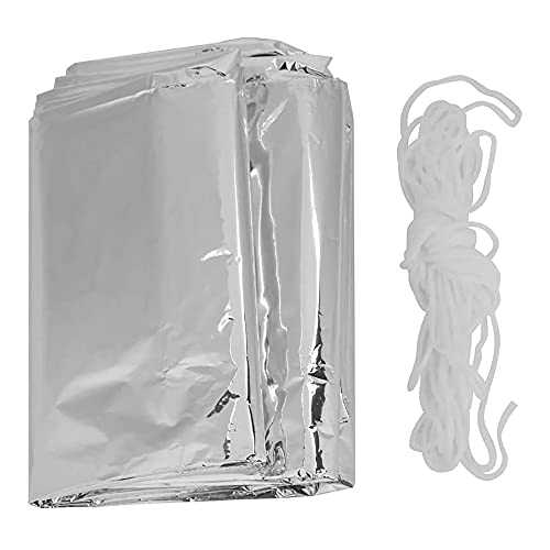 ANCLLO Emergency Survival Shelter Tent - 59 x 95inch Waterproof 2-Person Mylar Thermal Shelter for Hiking Camping