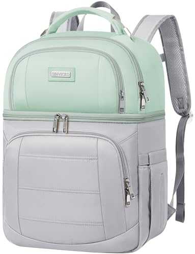 Cooler Backpack, Keeps 30 Cans Hot/Cold for Up to 24 Hours, Waterproof & Leak Proof Soft Double Deck Cooler Bag - Insulated Backpack Cooler - Lunch Box Backpack for Men Women