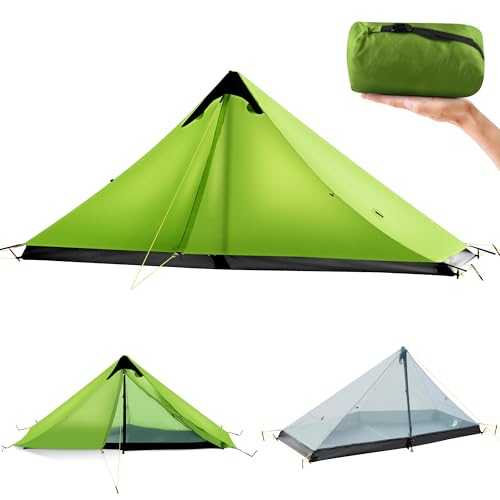 Ultralight Tent 3-Season Backpacking Tent 1 Person/2 Person Camping Tent, Outdoor Lightweight LanShan Camping Tent Shelter, Perfect for Camping, Trekking, Climbing, Hiking