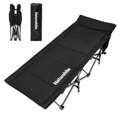 Naturehike Camp Beds for Adults Comfortable, Tent Folding Cot for Sleeping, Lightweight Folding Bed with Carry Bag Supports 330 lbs/150kg, Office Nap and Beach Vocation