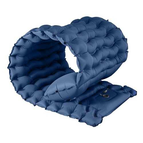 Paafjell Enlarged and Thickened air Sleeping Mats for Camping, 78.75x27.55x3.93 inches Thick, 330lbs Load Capacity, Quick Inflation in 25 Seconds at Maximum Speed, Low Noise, TPU Coated (Navy Blue)