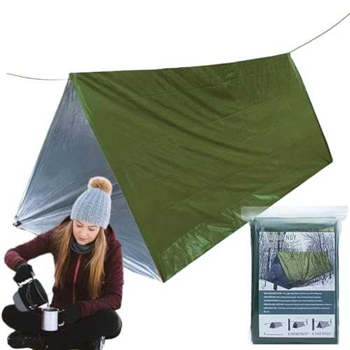 2-Person Survival Tent - Waterproof and Windproof Shelter, Reflective Thermal Tube Tent | Compact Lifesaving Gear, Ideal for Hiking, Camping, and Outdoor Adventures