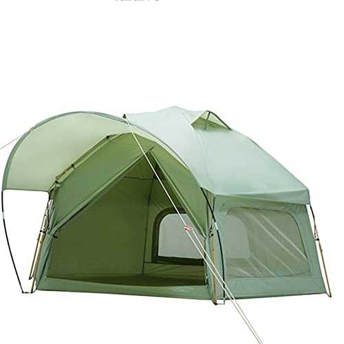 ADITAM Camping Tent, Integrated Hexagon Tent Outdoor Camping Bionic Design Large Space Camping Tent Sun Shelters Instant Cabin Tent For 3-5 Person (B) Double the comfort