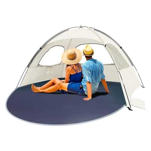 Yhsioaklo Beach Tent, Sun Shelter for Beach Tent | Portable Outdoor Shade Tent UV Protection | Breathable Beach Pop-Up for Babies, Games, Parks, Lakes, Camping, Fishing, Hiking