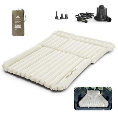 Naturehike Air Mattress Car Air Bed 190 x 132 x 10 cm Inflatable Camping Combination Air Cushion Comes with Air Pump Rear Row of Car SUV Specific and Universal Suitable for 95% of All Car Models