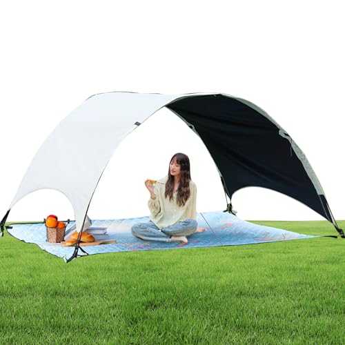 Beach Shelter, Beach Tent with UV Protection 50+ Sun Protection, Wind Protection, Small Pack Size for Travel, Lightweight Sun Tent