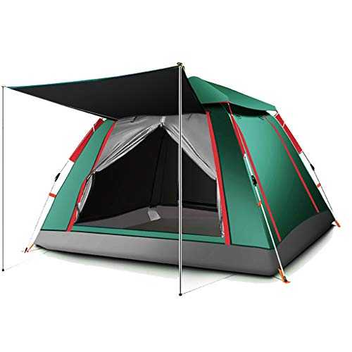 Pop Up Tent,Ourdoor 3-4 Person Sports Camping Travel Tent Anti-heavy Rain Picnic Beach Tent with Carrying Bag,Black-M
