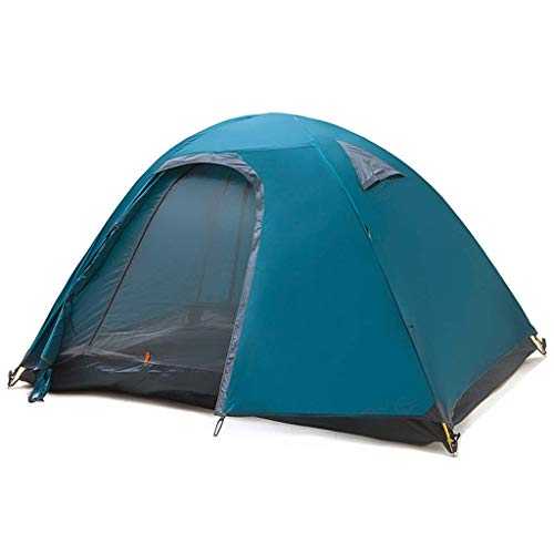 Tent Windproof Waterproof Camping Tent 2-3 Person Outdoor Camping Tent Double Layer Waterproof Lightweight Family Tent,Blue Outdoor Camping Supplies Easy Large Capacity