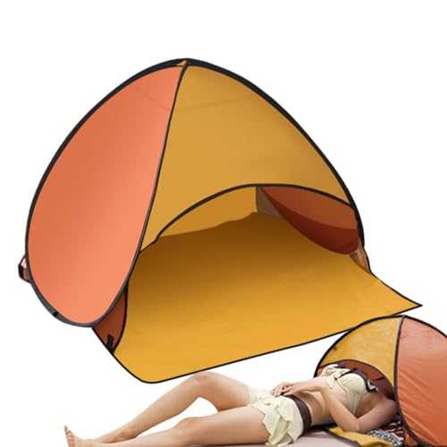 Protective Dog Beach Tent, Head Pop Up Canopy Beach Sun Shelter, Automatic Beach Awning Awning, Portable Windproof Sunshade with Phone Holder
