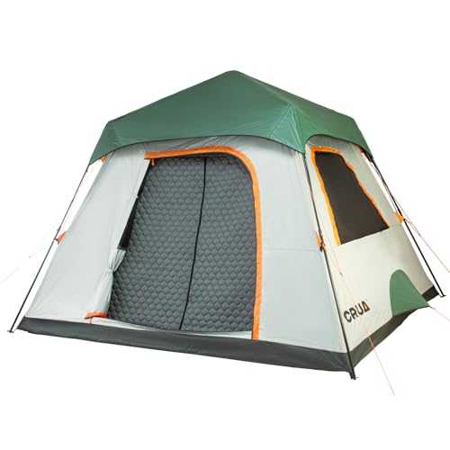 Crua Noir 6 Outdoor Camping Tent – 6 Person Tent for Camping with Blackout and Waterproof Features, Optional Insulated Inner Room and Flysheet Cover for Additional Weather Protection