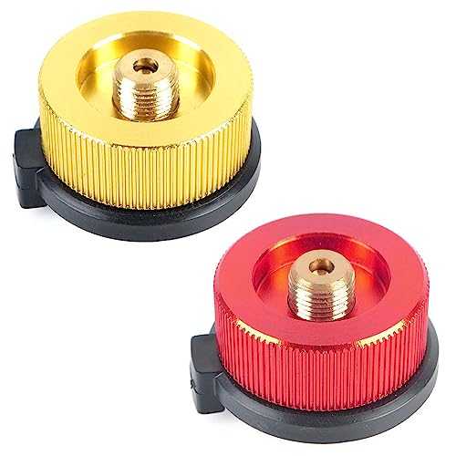 2 Pcs Gas Bottle Adaptor Camping Gas Adapter Stove Connector Gas Adapter for Camping Gas Burner